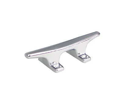 Pactrade Marine Boat Chrome Plated Flat Top Hollow Base Zamak 6'' Cleat For Dock • $9.99