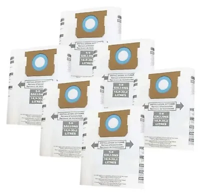 For Shop-Vac 90661 Bag Type E For 5-8 Gallon Vacuum - 9066100 Bags (6 Pack) • $12.99