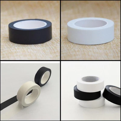 $3.64 • Buy 15mmX10M Pure Color White Black Decorative Washi Masking Tape AU U7I6