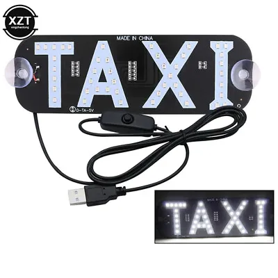 USB LED Indicator Taxi Light Panel Sign Warning Light Car Interior Roof Light • $9.99