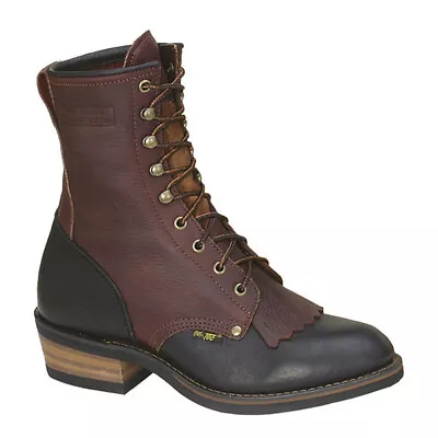 AdTec Mens Chestnut/Black 9in Packer Soft Toe Leather Work Boots • $119.99