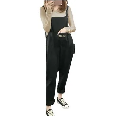 Women Maternity Jumpsuit Loose Pants Overalls Pregnancy Bib Loose Harem Trousers • £46.31