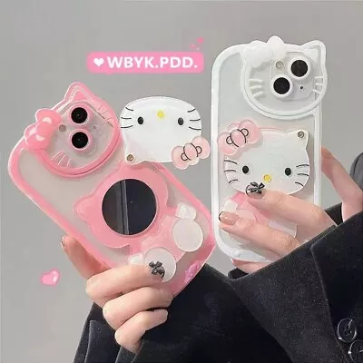 For IPhone 14 Pro Max 13 12 11 XS XR 7 8 Cute Hello Kitty Mirror Protective Case • $14.99