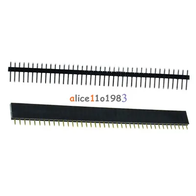 10PCS Male&Female 40pin 2.54mm Header Socket Single Row Strip PCB Connector Cool • $0.99