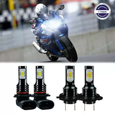 2Pair White LED Headlight H7 9005 Bulbs Lights For Suzuki GSXR 1000 2005-2006 • $27.22