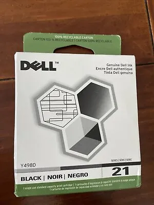 $25 • Buy Genuine Dell 21 Black Ink Y498D SEALED For V313 P513w V515w V715w