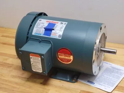 Leeson AC Motor C6T17FK98C 1 HP 230/460VAC 3 Ph 1760 RPM 56C 116745.00 • $295