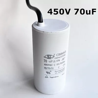 CBB60 70MFD 70uF 450VAC 450V  Motor Start HVAC Capacitor With Wire • $11.54