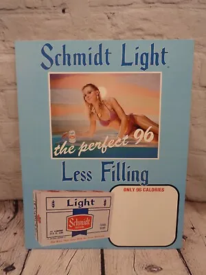 Vintage Schmidt Beer Sign Cardboard Advertising Point Of Sale Blonde Beer Babe • $14.97