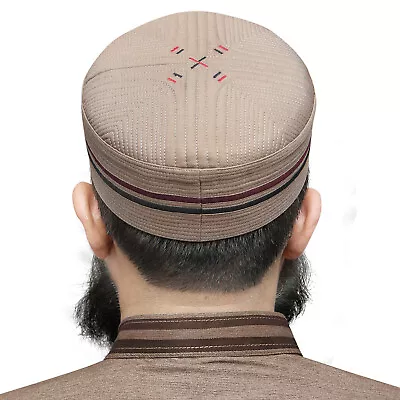 Muslim Kufi Hats (Kamal Cap)Prayer Islamic Headwear Toppi Kofis Salah Polycotton • £12.99