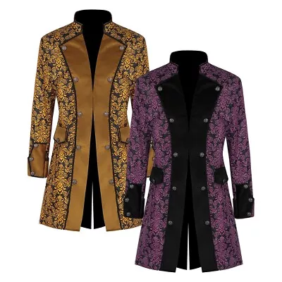 Fashion Holiday Office Coat Man Clothes Men Steampunk Jacket Medieval Coat • £46.24