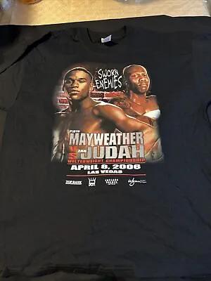 Vintage Black Vtg 2006 Floyd Mayweather Vs Zab Judah PPV Boxing Shirt Men L XL • $120