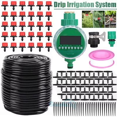 Drip Irrigation System Kit Automatic Garden Misting Plant Self Watering Drip Kit • $8.71