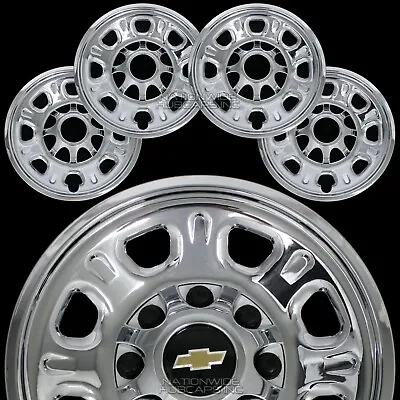 4 Chevy Silverado 2500 3500 HD 18  8 Lug CHROME Wheel Skins Rim Covers Hub Caps • $109.99