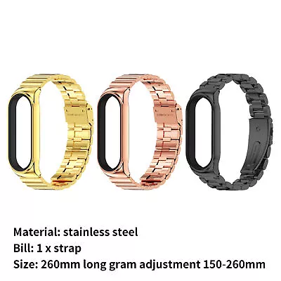 NEW Metal Strap Band For Xiaomi Mi Band 3 4 5 6 7 Stainless Steel • $17.31