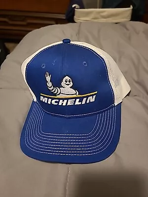 VTG Michelin Trucker Hat Mesh Snapback Cap Embroidered Logo • $19.99