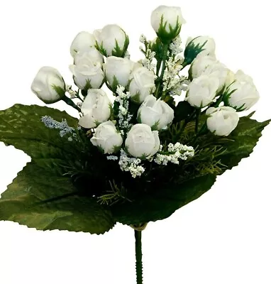 21 Miniature Roses Bouquets Artificial Centerpieces Bridal Silk Wedding Flowers • $1.80