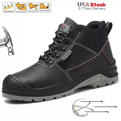 Work Boots Mens Safety Shoes Steel Toe Botas De Trabajo Para Hombre Waterproof • $42.29