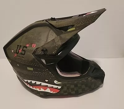 O'Neal 5 SRS Warhawk Helmet Black/Green MX Motocross Off-Road Dirt Bike ATV NWOT • $150