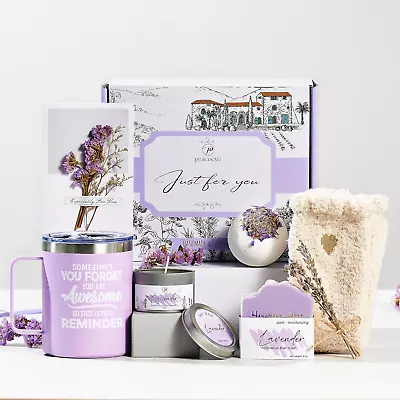 Personalized Lavender Spa Gift Basket For Women Birthday Mother'S Day Gifts Idea • $26.54