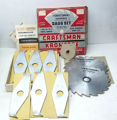 Vintage Craftsman 7” Kromedge Dado Set No 9-3247 1” Arbor INV16947 • $29