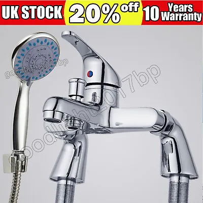 £32.30 • Buy Shower Mixer Tap Single Head Twin Level Hot And Cold Water With Handheld Handset