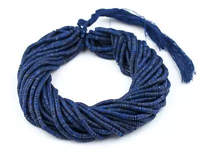 Sliced Cylinder Heishi Lapis Lazuli Beads 4mm Afghanistan Blue Gemstone • $12.50