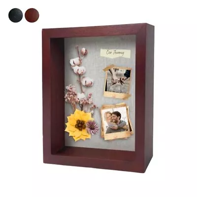8 X10  Solid Wood Mahogany Display Shadow Box Frame - Memory Box For Keepsake... • $32.53