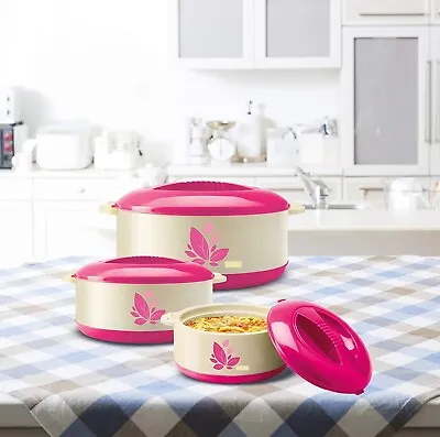 $93.49 • Buy Milton Orchid 3 Piece Junior Insulated Casserole Set Food Warmer Set Hot Pot Set