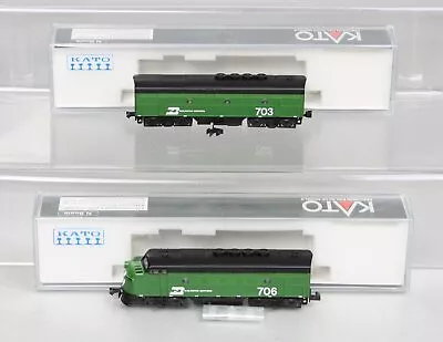 Kato 106-0301 N Scale Burlington Northern F3 AB Diesel Locomotive Set LN/Box • $279.99