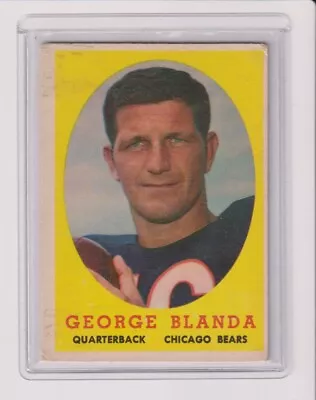 1958 Topps #129 George Blanda In Ex Condition - Chicago Bears • $9.95