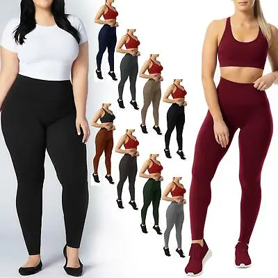 £7.39 • Buy Ladies Thermal Leggings Thick Winter Fleece Lined Warm High Waist Tummy Control