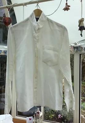 Vintage Ralph Lauren  White 100% Linen Shirt Medium US 8 Immaculate Condition  • £40