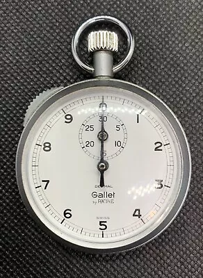 Vintage Gallet Swiss Stopwatch ~ Decimal Runs Perfectly - Model 301 • $115