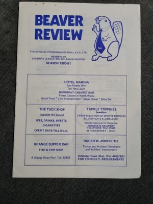 £1.50 • Buy Rhyl FC V Hyde United FA Trophy Programme October 1980