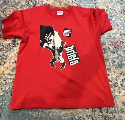 The Briefs Punk Band Red T-Shirt Youth Large Dirtnap/BYO/Sub Pop Seattle Vintage • $29.99