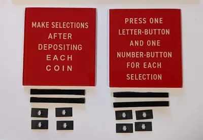 Seeburg A B BL C Jukebox Instruction Glass MAKE PRESS Gaskets & Clips Set • $23.75