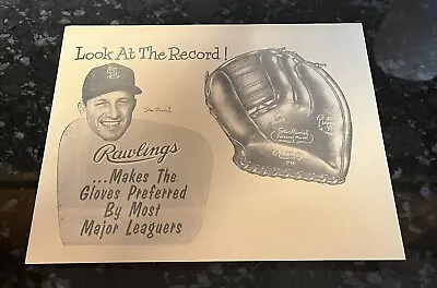 1950’s Rawlings Glove Advertisement Poster W Stan Musial RARE • $300