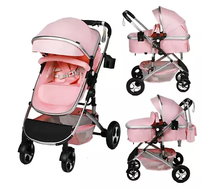 AILEEKISS 2 In 1 Convertible Baby Stroller Unisex Folding Infant Newborn Bassin • $150