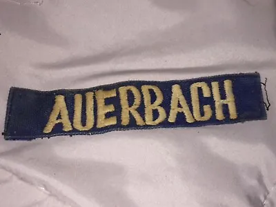 Vintage US Air Force Name Tape Patch 5.5  AUERBACH Vietnam Era ? • $14.99