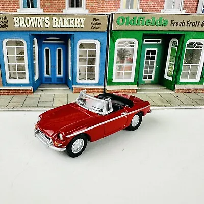 Oxford Diecast 1:76 OO Scale MGB Convertible Car Model In Tartan Red • $11.04