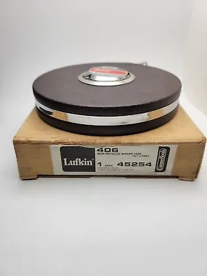 Vtg LUFKIN Cooper USA 406 Hi-Line Woven Tape Non-Metallic 5/8  X 100' 45254 NOS • $21.99