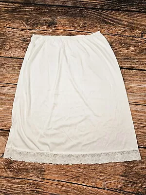 VTG Antron III Sears Women 3X Half Slip Underskirt Elastic Waist Nylon Ivory EUC • $12.99