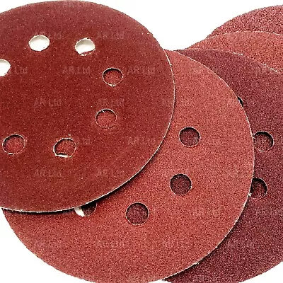 5 Round Sanding Sheet Discs. Orbital Sander Sanding Pads. 40 60 80 100 120 Grit • £3.99