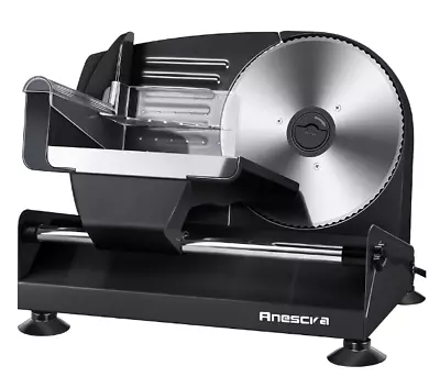 Meat Slicer Anescra 200W Electric Deli Food Slicer 7.5in Blade Black • $69