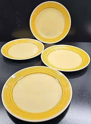 4 Mikasa Topaz Dinner Plates Set Vintage Terra Stone Light Brown Retro Dish Lot • $56.87