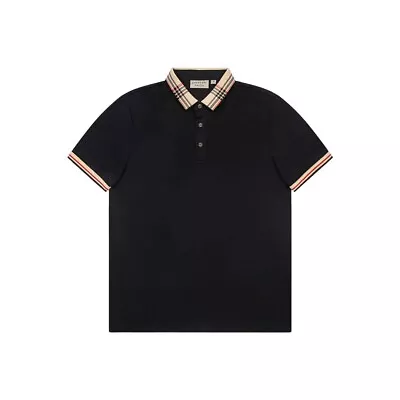 Burberry POLO Shirt With Plaid Lapel Casual Short-sleeved T-shirt • $132