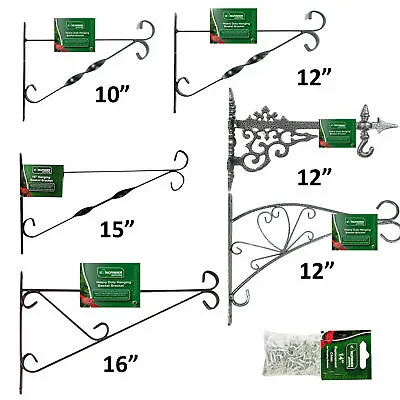 Choice Of HANGING BASKET BRACKETS - 10  - 12  - 15  - 16  - Decorative - Stylish • £3.49