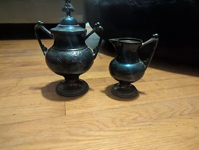 Meriden Company Silver Plate Quadruple Set   1413 • $0.99