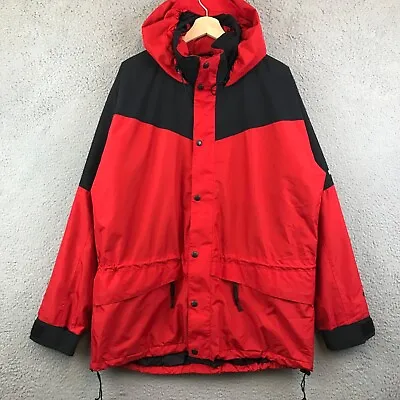 Vintage The North Face Shell Jacket Mens L Red HydroSeal Raincoat Ski Snowboard • $39.99